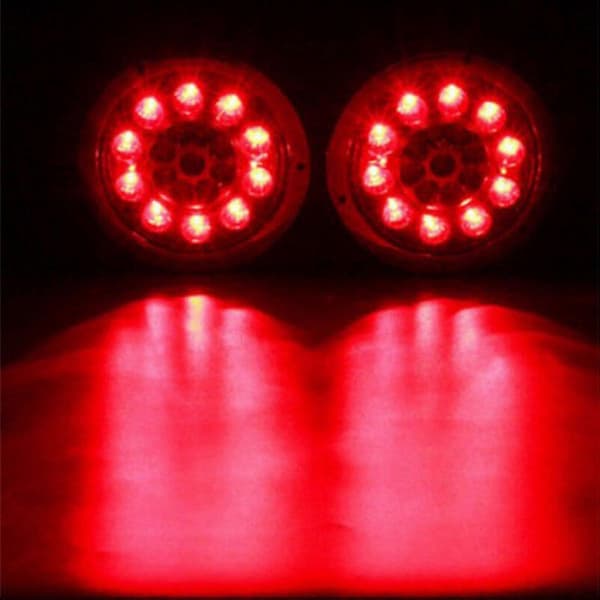 8-pak runde 19 LED bagstoplys bagbremse blinklys trailer lastbil varevogn