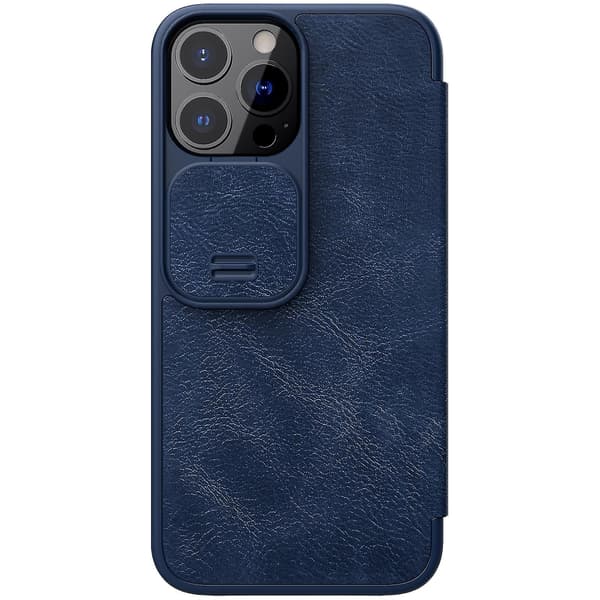 Nillkin Qin Series Pro læderetui til iPhone 13 Pro Max Blå