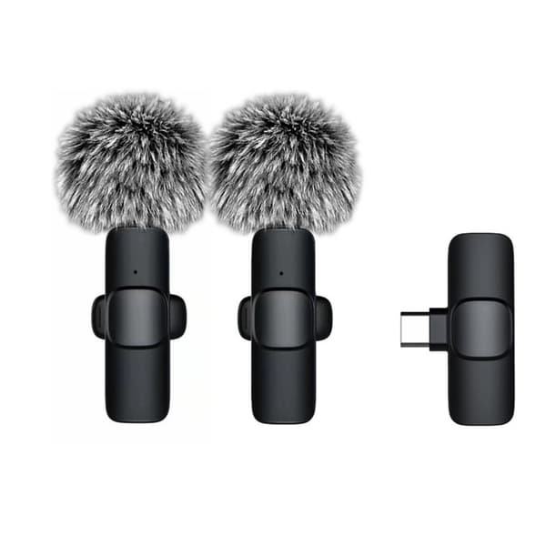 Trådløs Lavalier Mikrofon Dobbelt Type-C Interface - Clip-on Reversmikrofon til Livestreaming & Optagelse 66