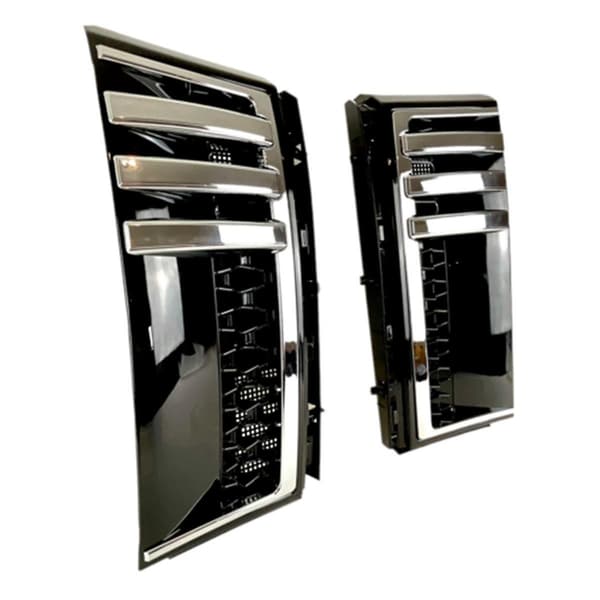 Svart og sølv bilnett sideventilgitterlist for Range L322 2003-2012 Black  Silver