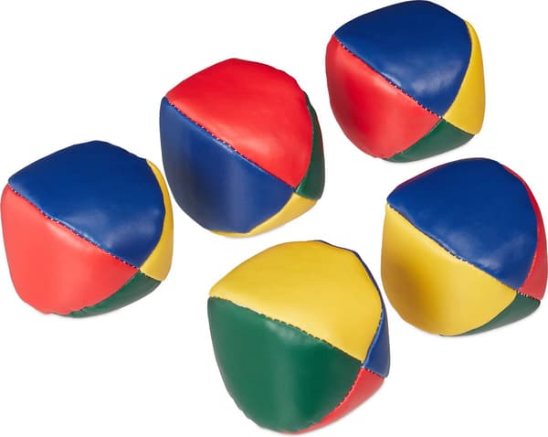 Jongleerauspallot - 5 kpl setti - Ø 6,5 cm