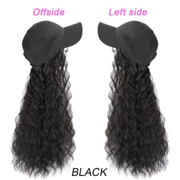Naisten baseball-peruukki MUSTACJY Black