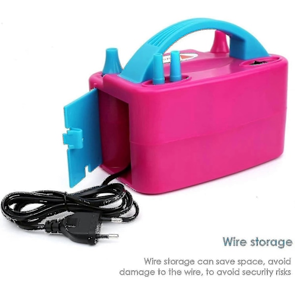 Födelsedagsballongpump, 600w Portabel Elektrisk Ballongpump, Automatisk och Halvautomatisk Fläkt för Födelsedag, Fest, Bröllop