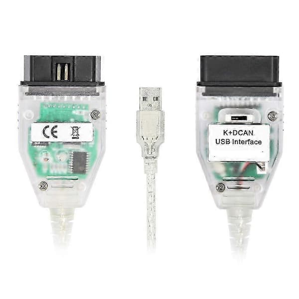 BMW Diagnostisk Værktøj: INPA K+CAN K+DCAN med FTDI FT232RL Chip & Switch USB Interface, OBD2 Scanner white