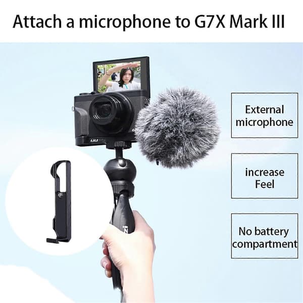 Ulanzi Uurig R016 Extern mikrofonförvaringsfäste kompatibel med Canon G7x Mark Da