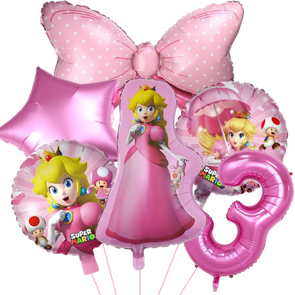 Peach Princess Folieballong 32 Tommer Tegneserietema Digital Ball Passer for Jenter Samlinger 2 AS bilder 2 AS images No,