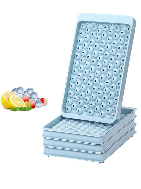 Mini isterningebakke med 104 huller, rund isboldform Blue