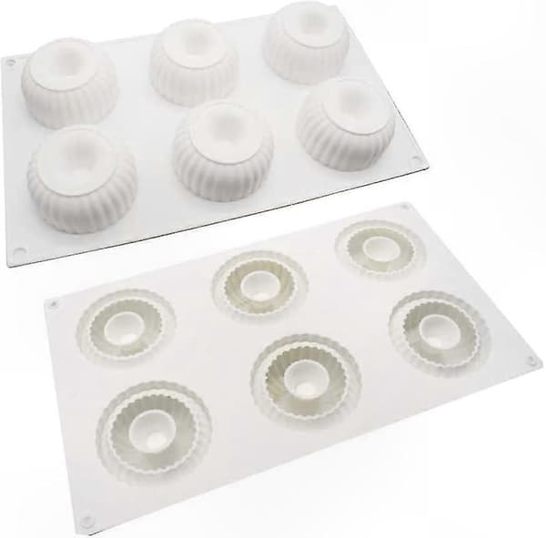 6-hulls silikon dessertform for kreativ 3D kakebaking og DIY bakverk