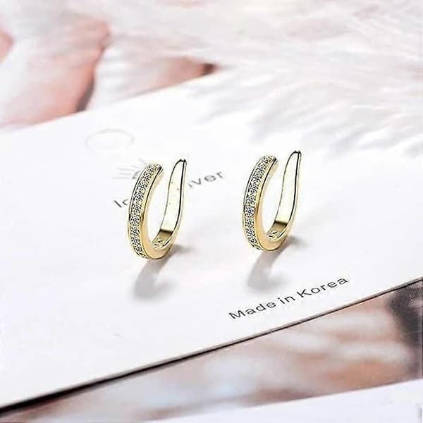 Fixura øreclips, øremanchet uden piercing, tynde tykke øremanchetter uden piercing Silver