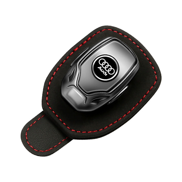 Sopii Audi-auton aurinkolasipidikkeeseen, nahkainen lasipidike auton aurinkosuojaan Black