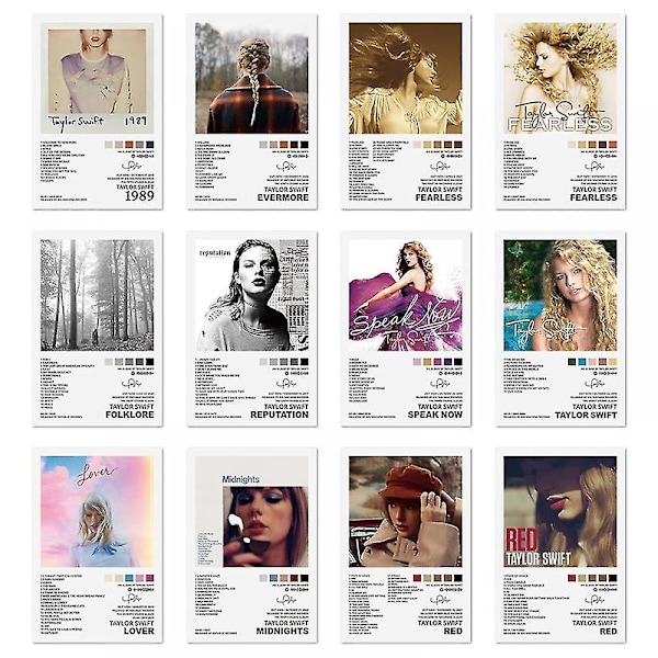 20x30cm Taylor Swift Album Cover Poster Set Musik Väggdekoration Låt Bilder Sovrumsdekoration Vardagsrumsdekoration Hemmakontor[C] B