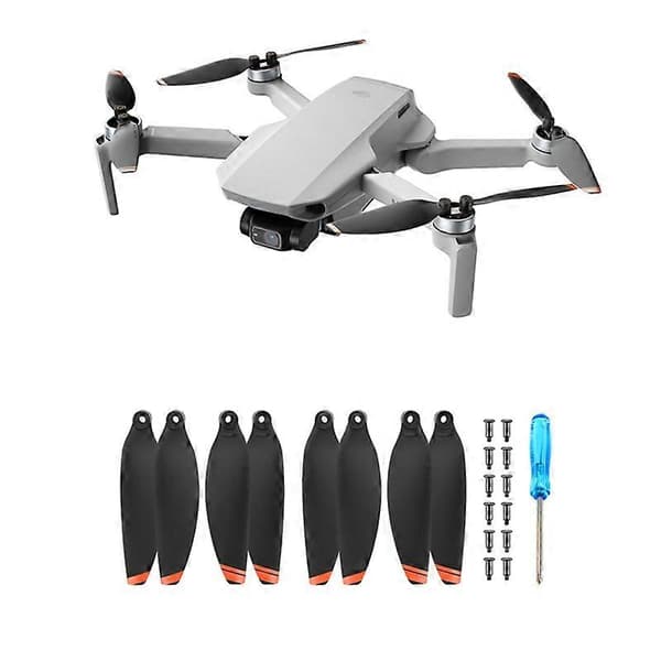 8 stk 4726 Propell for DJI Mini 2 Drone Lette Propeller Blader Erstatningsvinge Reservedeler for Mavic Mini 2 G black  orange