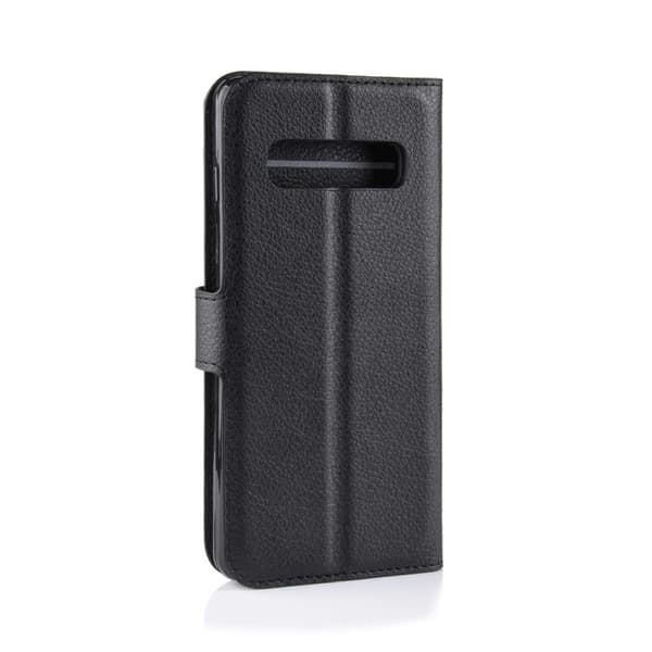 Samsung Galaxy S10 Plus Wallet Case Sort Læder Etui sort black