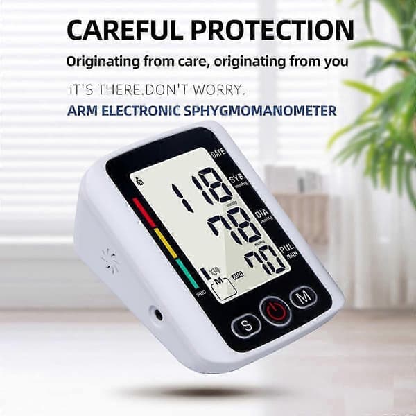 Talande digital automatisk handledsblodtrycksmätare med stor LCD-skärm -YT4