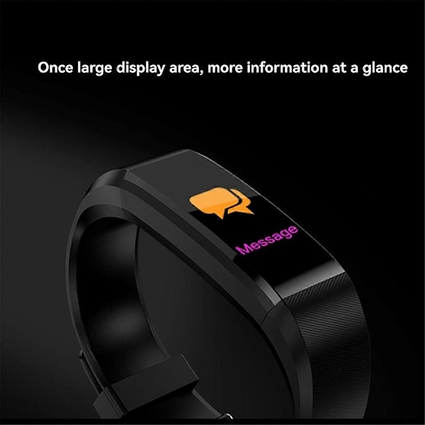 Bluetooth Sport Smart -rannekoru, vedenkestävä, sykemittaus, askelmittari, urheilu- ja kuntoiluaktiivisuus [HK] Black