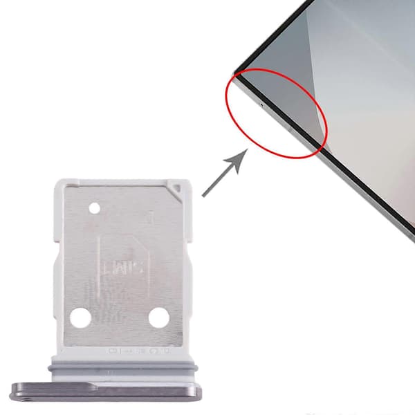 För Samsung Galaxy A56 SM-A566B KOMPATIBELT SIM + SIM-kortsfack Grey