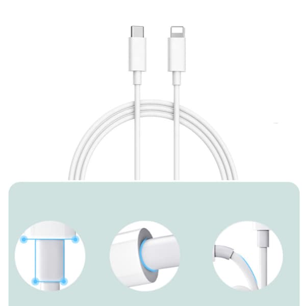 PD hurtigladekabel TYP-C datakabel Apple-kompatibel med iPhone original IC hurtigladekabel 1 m