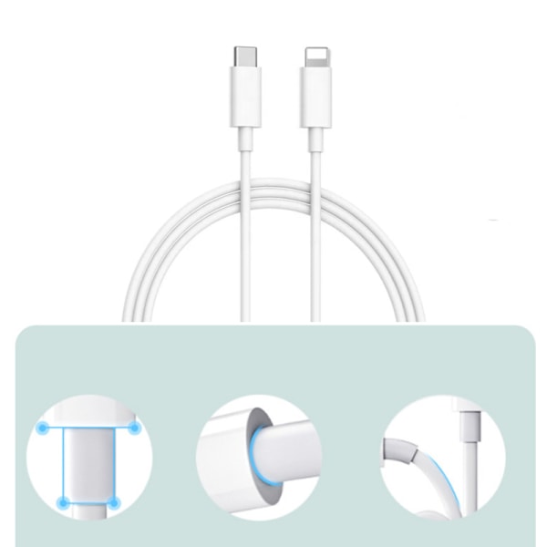 PD-pikalatauskaapeli TYPE-C -datakaapeli Apple iPhone alkuperäinen IC-pikalatauskaapeli 1 m