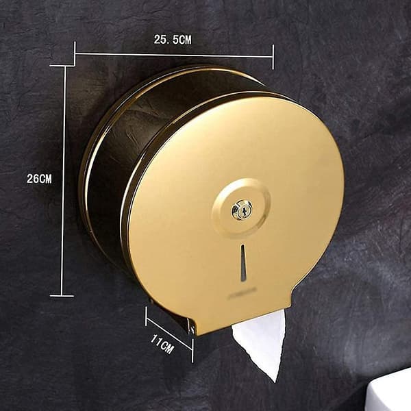 Væghængt toiletpapirholder i messing, børstet bronze