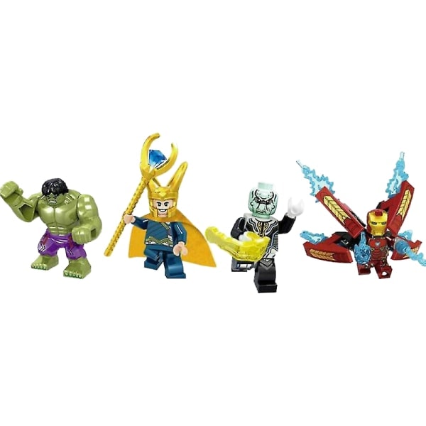 16 st Marvel Avengers Superhjälte Serietidning Minifigurer Dc Minifigur Färgstark One Size