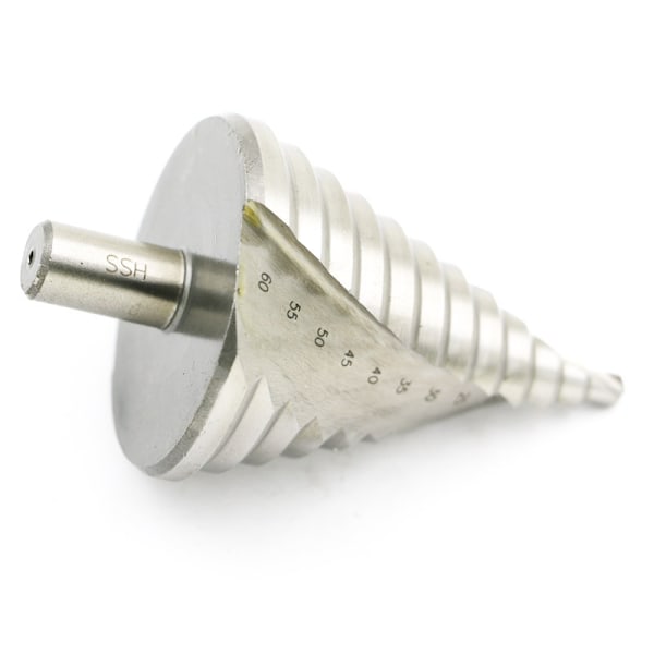 PC HSS Stegborr 6-60 mm Spiral Konisk Spår Försänkare 12 st