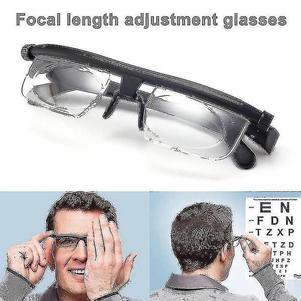 Justerbare briller Dial Vision Variable Focus Briller Afstandslæsning