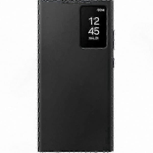 Svart lommeboketui med Smart View for Galaxy S23 Ultra