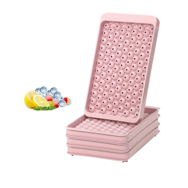 Mini isterningbakke 104 huller runde isterninger Pink