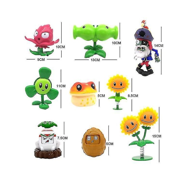 Plants vs. Zombie Toys Komplett set Silikon Anime Figur Babydockor