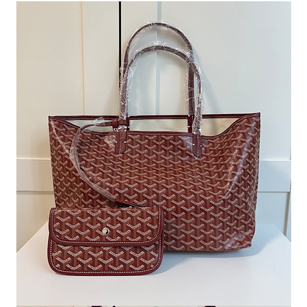 Dogtooth-kassi, suuri tilavuus, äitiyslaukku, käsilaukku, lahja naisille, viininpunainen-Xin, viininpunainen väri Burgundy color S size
