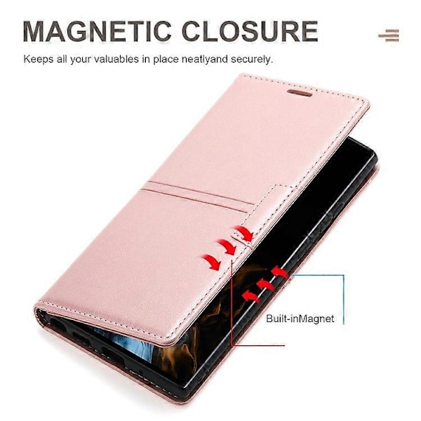 For Samsung Galaxy Note20 Ultra Dream Magnetisk Suge Business Horisontal Flip PU Lærveske med Holder & Kortspor & Lommebok[D] Rose Gold