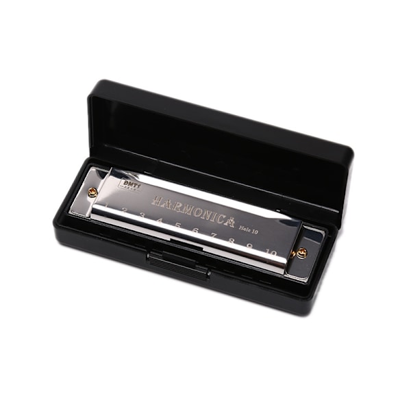10-håls munspel pussel musikinstrument silver