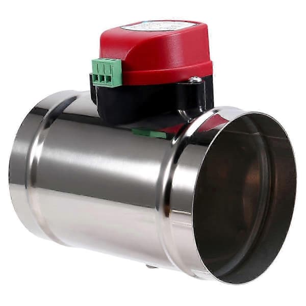 4 tommer 100 mm VVS-kanalreguleringsventil 220V elektrisk luftspjeld for ventilasjonssystemer Silver