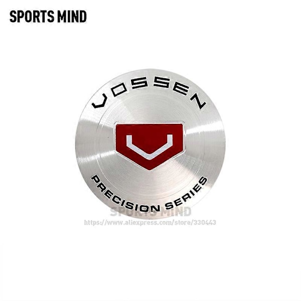 4 kpl/erä 45mm 56mm 60mm 65mm Vossen Precision Series auton pyörän keskiön napakapselin tarra auton merkin tunnus tarra BLACK ONE 60MM