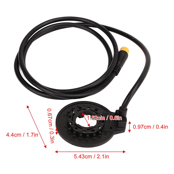 36V/48V Skridsikker Sensitiv Elektrisk Cykel Pedalassistent Sensor med Vandtæt Dobbelt Hall Sensor Interface