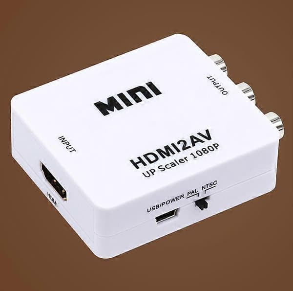 HDMI til RCA Audio Video AV-omformeradapter 1080P white