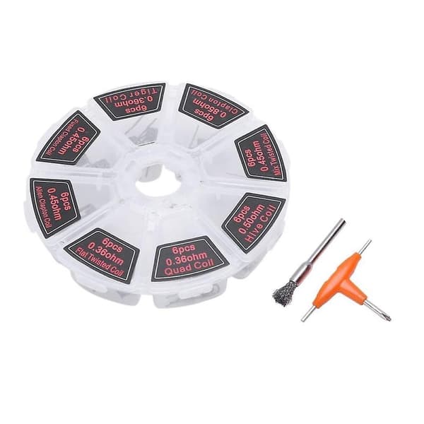 8-i-1 Clapton Coil Flat Twisted Mix Twisted Fused Clapton Coil