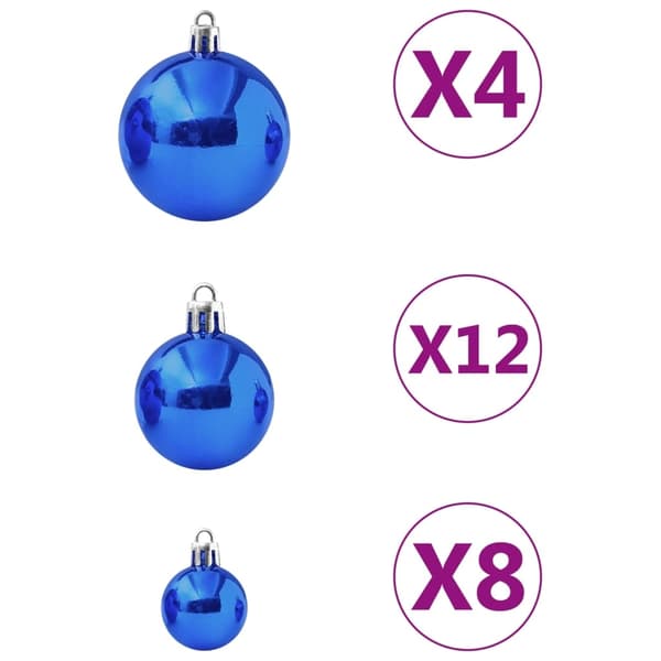 vidaXL Julgranskulor 100 st Blå Bl\u00e5 blue