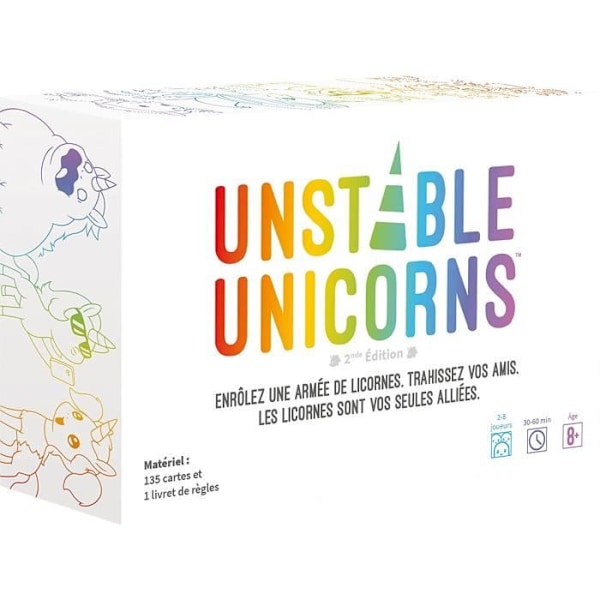 TeeTurtle | Unstable Unicorns | Board Games | From 8 years | 2 to 8 players | 30 to 60 minutes