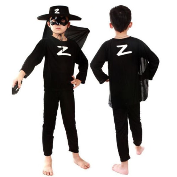 Barn Superhero Cosplay Kostyme Fint Antrekk Sett Zorro (uten hatt) Zorro (without hat) L