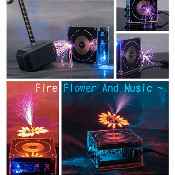 Bluetooth Musikk Tesla Coil - Bueplasma Høyttaler for Trådløse Vitenskapelige Eksperimenter