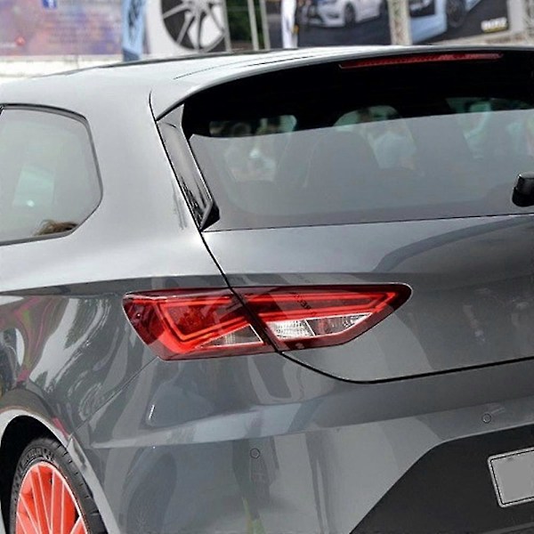 Bilfönsterlist Läppspoiler för Seat Leon 5F FR Mk3 MK3.5 Bakre Takvinge Sidokant Bakluckespoiler Bright Black