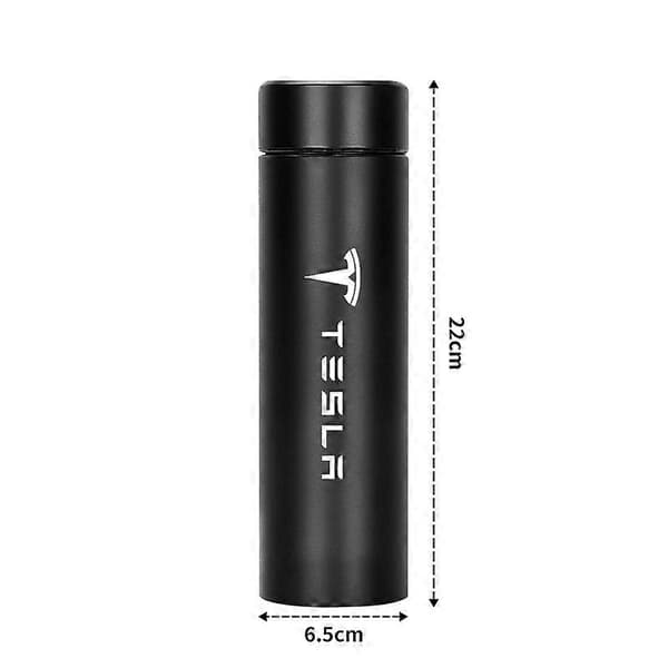 Vakuum termoflaske i stor kapacitet 304 rustfrit stål til Tesla Model 3 Model X Model S Model Y biltilbehør Black