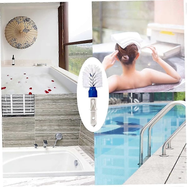 con Poolborsthuvud Poolhuvud Stegvinkelborstar Whirlpoolbad Rengöringsborste För Markplan I Mark Pool 2st