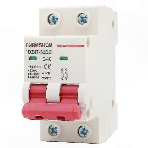 63A 2-polet DC-strømbryter for solcelleanlegg opp til 1000V