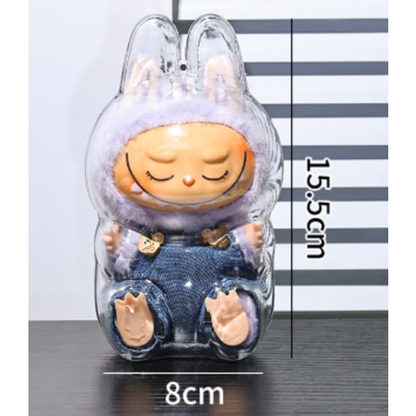 LABUBU transparent skyddsskal skyddande hölje dammtät ryggsäck hänge sit