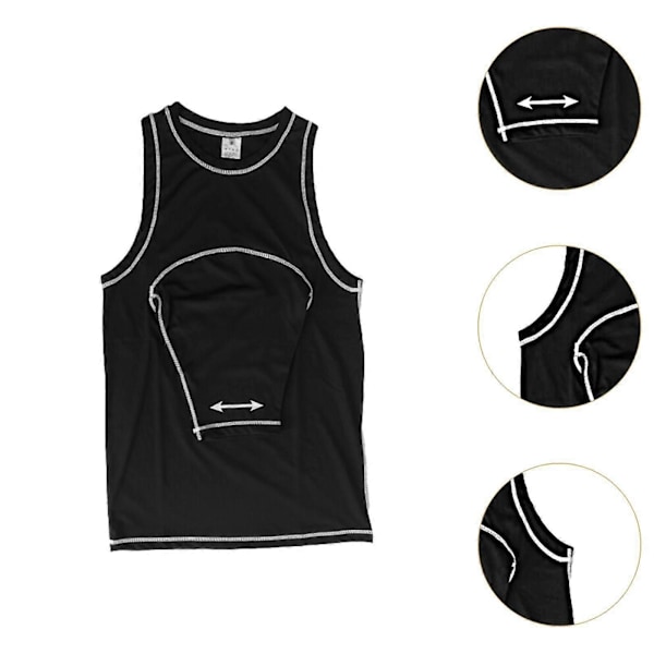 Golf Swing Trainer Väst Inomhus Golftillbehör Andningsbar Golfträningshjälp S Black M
