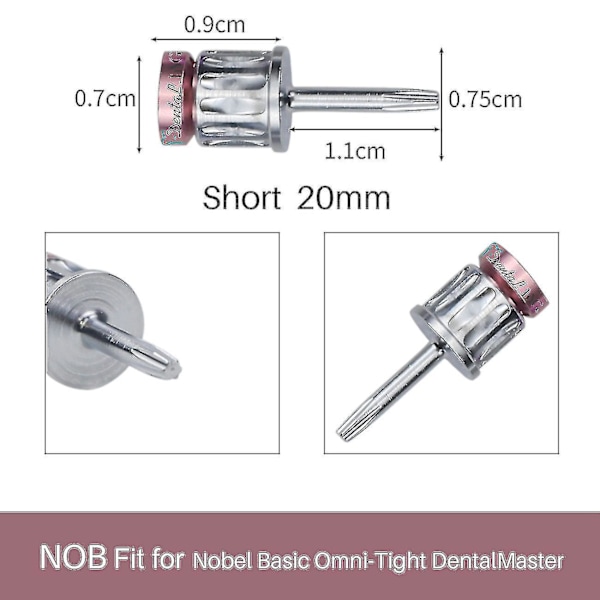 Dentala Universal Implant Momentnøkkelsett for Skrutrekkere Dentala Implant Restaureringsverktøysett 10-70ncm S 1PC NOB