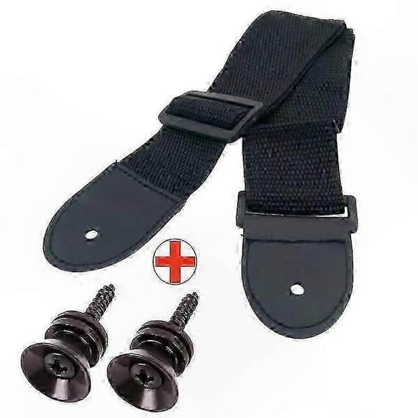 Justerbar Nylon Guitarrem med Læderender, Passer 73-124cm