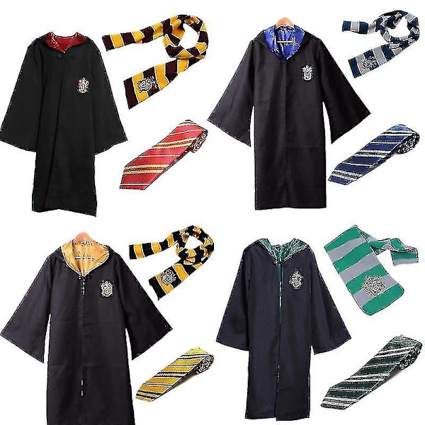 Harry Potter Gryffindor Ravenclaw Slytherin Roba Kappa Slips Halsduk Kostym Gryffindor Child 145